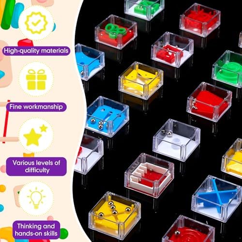 Sumind 24 Pcs 3D Maze Puzzle Cube Brain Teaser Ball Party Set,Festival - Image 5