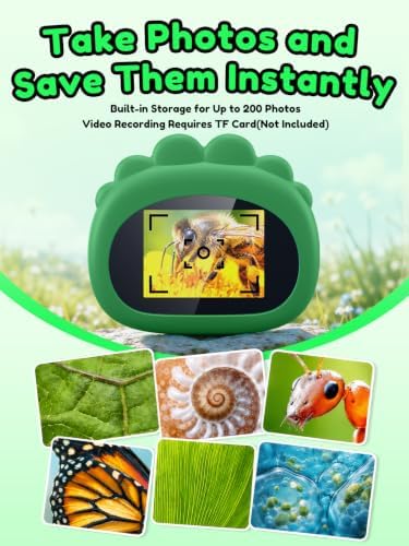 Acoath Microscope for Kids, 1000X Handheld Digital Miniscope with 2.0" Screen, Portable Pocket Microscope Education Toys Birthday Gifts for Age 3 4 5 6 7 8 9 10 Girls Boys-Green - Image 3
