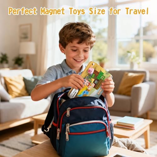 54PCS Travel Magnetic Blocks, Mini Magnet Toys for Kids,Magnetic Building Blocks Cube, Portable Magnetic Toys Set for kids 3-5, Stem Construction Stacking Toy 3+ Toddles Boys Girls Birthday Gifts - Image 6