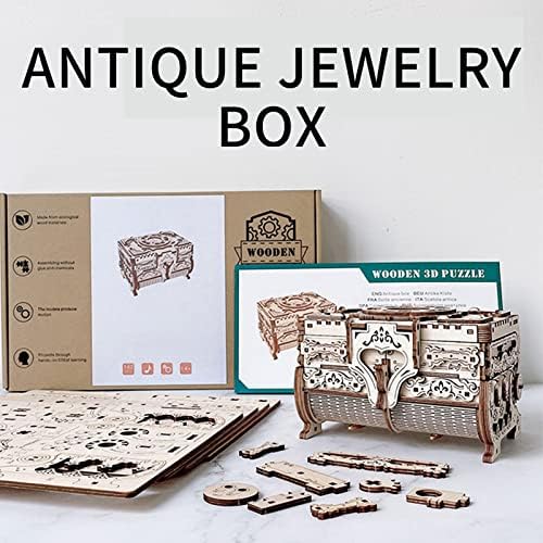 Wooden 3D Puzzles Mechanical Music Box，3D Wooden Puzzle Mechanical Model Self Craft Deco Education Gift - Image 6