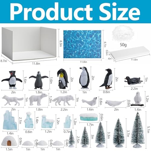 30 Pcs Arctic Animals Habitat Diorama Project Set for School DIY Crafts - Image 2