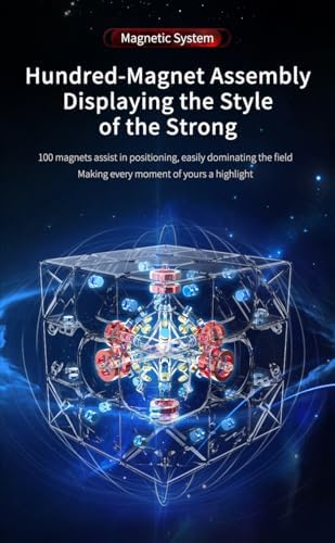 Moyu Weilong WRM V10 Magnetic Cube, Stickerless Adjustable Elasticity Magnetic Budget Cube, Professional Cube Smooth & Fast with Transparent Storage Box - Image 5