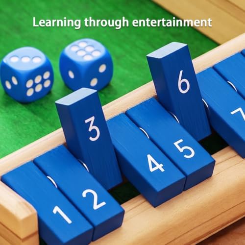 Multicolor Shut The Box Game 4 Player Math Board Games - Image 5