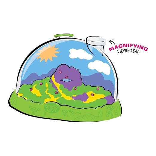 Insect Lore Ladybug Land – Live Ladybug Growing Kit with Pre-Paid Voucher for 10-15 USA Grown Larvae | STEM Educational Insect Habitat for Kids | Observe, Raise & Release Ladybugs