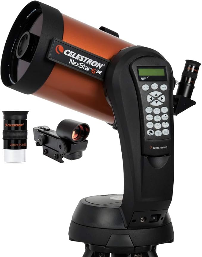 Celestron - NexStar 6SE Telescope - Computerized Telescope & NexYZ – 3–Axis Universal Smartphone Adapter for Telescope & 1.25” Eyepiece and Filter Accessory Kit – 14 Piece