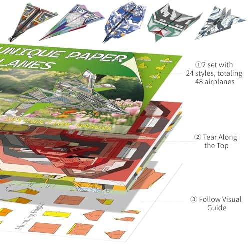 Elfew Paper Airplane Kit for Kids Ages 6-8 8-12, Kids Craft Activity Kit - Image 2