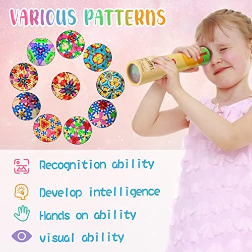 Chivao 20 Pcs Classic Kaleidoscopes Educational Toys for Party Favors Fun Kaleidoscope Toy for Stock Stuffers Bag Fillers Birthday Party School Classroom Prizes, Random Colors (Cute Style) - Image 3