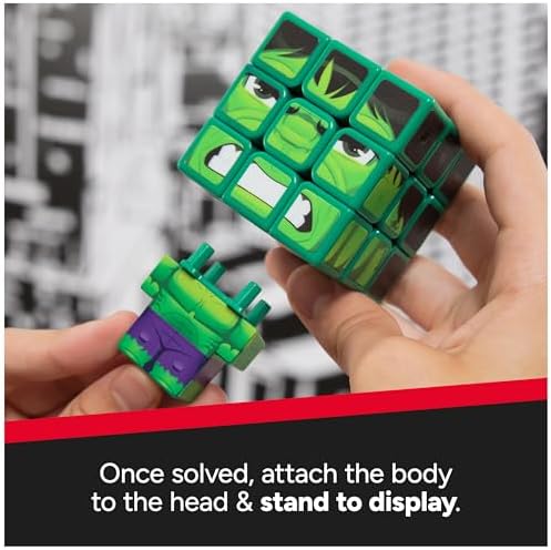 Rubik's Cube, Hulk Cuber, Marvel Collectible Fidget Toy & Desk Decor, Problem-Solving Brain Teaser, Classic Color-Matching Puzzle, Fidget Toy, Sensory Puzzle for Fans of Marvel Rivals Ages 8 & Up - Image 5