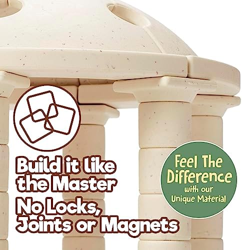 Taksa Toys Ancient Greek Dome Stem Toys Educational Stackable Building Blocks, for Kids Ages 7 8 9 10+ Years Old, Indoor Premium Architectural Kit Construction Games, Montessori Children Toys 54 Pcs - Image 2