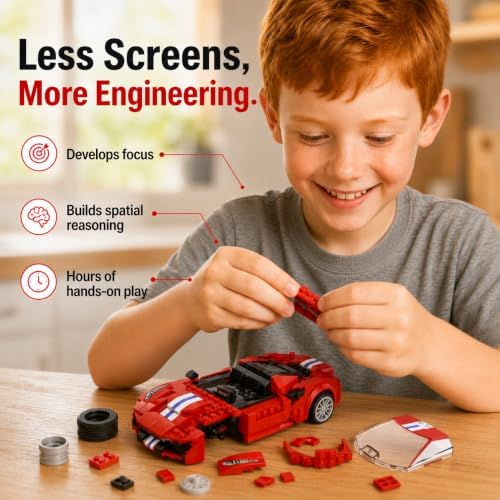 WISEPLAY Building Blocks RC Car Building Kit for Boys & Girls 8-12, STEM Remote Control Car Building Kit Gift - Image 2