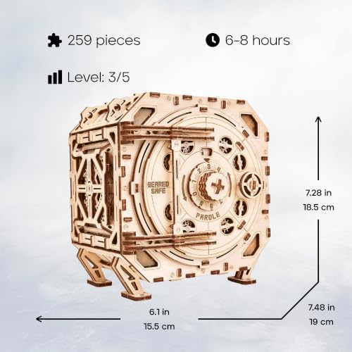 Wood Trick Safe Locker Puzzle Box 3D Wooden Puzzles for Adults to Build - Image 3