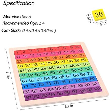 Wooden Montessori Math Counting Hundred Board Toys - Image 6
