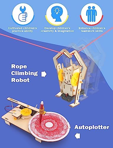 Poraxy 7 in 1 STEM Kits for Kids Ages 8-12, Robot Building Kit for Kids 6-12 6-8 5-7, Engineering Building Toys Experiments Xmas 3D Puzzles Birthday Gifts 7 8 9 10 11 12 13 Yr Old Boys Girls - Image 5