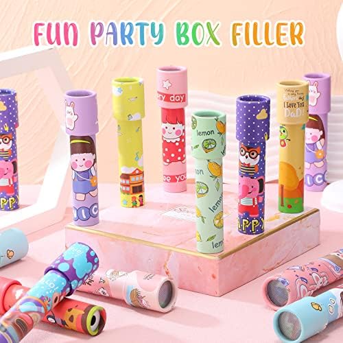 Chivao 20 Pcs Classic Kaleidoscopes Educational Toys for Party Favors Fun Kaleidoscope Toy for Stock Stuffers Bag Fillers Birthday Party School Classroom Prizes, Random Colors (Cute Style) - Image 5