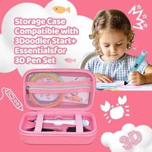 Hard Case Compatible with SCRIB3D P1/Advanced Printing 3D Pen, Pink - Image 5