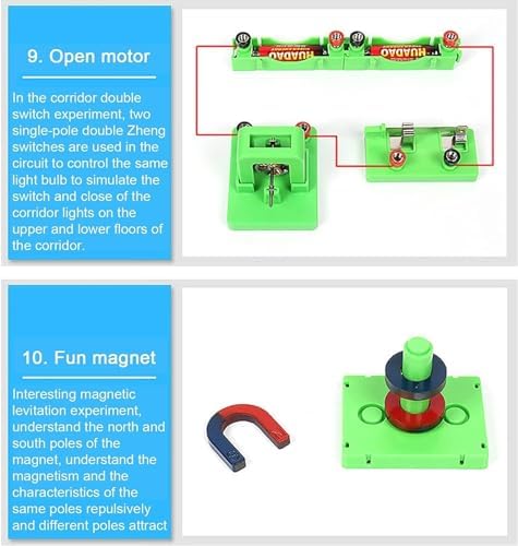 Circuit & Magnetism Experiment Kit - Fun Extended Set for Magnetic & Electromagnetic Force Demonstrations - Image 5