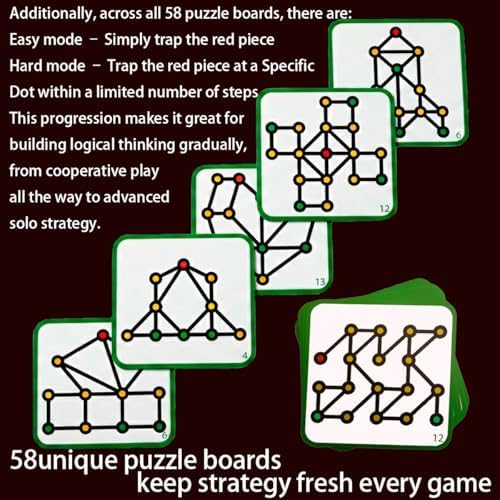 Original Strategy Board Game - 58 Unique Puzzles, Boost Logic and Problem Solving Skills, 1-2 Players, Easy-to-Learn Rules with 58 Challenges from Easy to Expert, Ages 8+, Educational fidget Game - Image 5