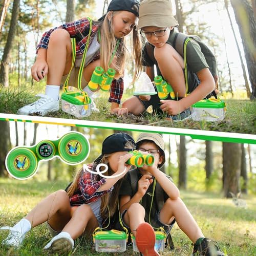 2Sets Bug Catcher for Kids - Sturdy Bugs Catching Kit Gifts with Binoculars Butterfly Net Collector Insect Catcher Tweezer, Bug Habitat Outdoor Explorer Kit for 3 4 5 6 7 8 Children - Image 5