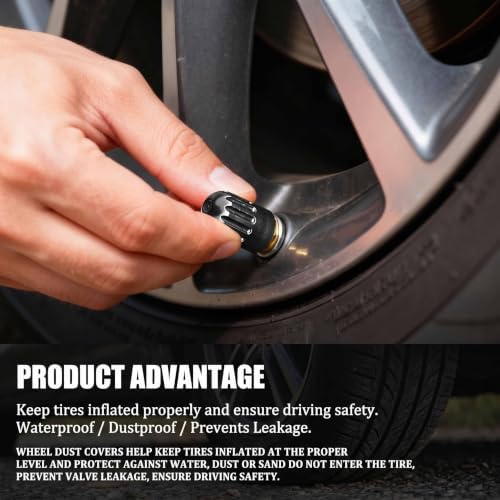 50PCS TPMS Tire Valve Long Stem Caps, Black Plastic Valve Caps Universal - Image 6