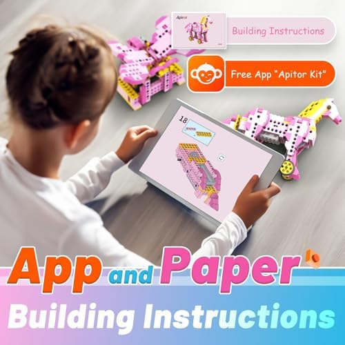 Apitor Robot G STEM Kits for 6-7 Year Old Girl, 8 in 1 Electric Building Toys for Kids 6-8 8-10, DIY Educational Construction Science Kit for Girls 6-12 Christmas Birthday Gift - Image 4
