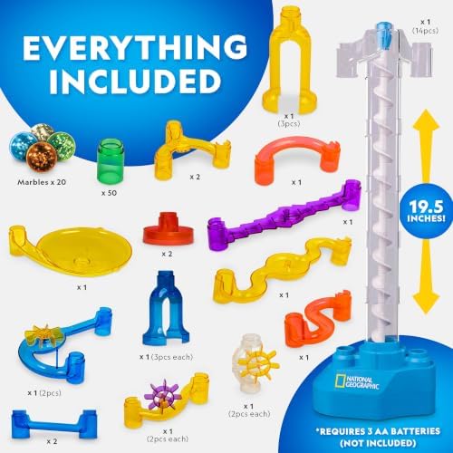 National Geographic Glow-in-the-Dark Motorized Marble Run for Kids 8-12 - Image 6