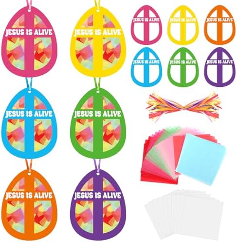Qyeahkj 36Set Easter Eggs Suncatchers Crafts Kit by Qyeahkj