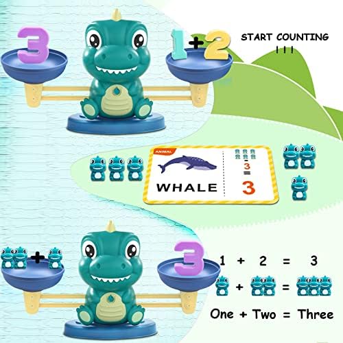 Kaodezhu Dinosaur Math Balance Toys, Montessori Toys for 3 Years Old Kids - Image 3