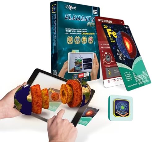 STEM Chemistry Kit for Kids | Interactive Learning Toy with Augmented Reality Educational Flashcards| Educational Science Kit with Learning app for Homeschool & Classroom | 360ED Elements AR by 360ed
