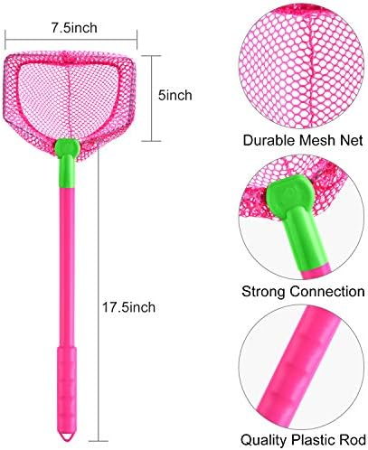 Coopay 4/8 Pieces Butterflies Kids Fishing Net Catching Bug Floating Bait Beach Nets for Outdoor Playing - Image 2