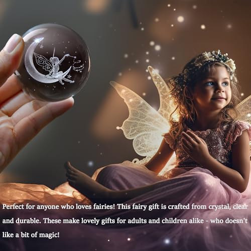 IFOLAINA 3D Fairy Crystal Ball Fairy Sphere Gifts for Girl Her - Image 5
