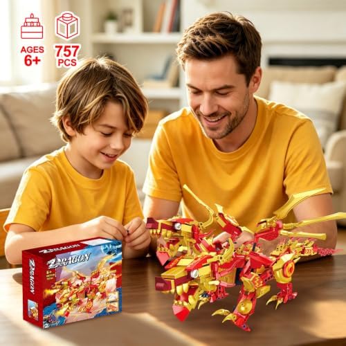 Remote Control Dragon Building Kit, STEM Compatible with Lego for Kids 8-12 - Image 5