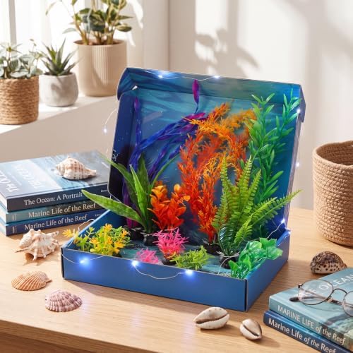 AmazingSpark 15 Pcs Ocean Diorama Box Kit Sea Habitat Project Box Set - Image 3