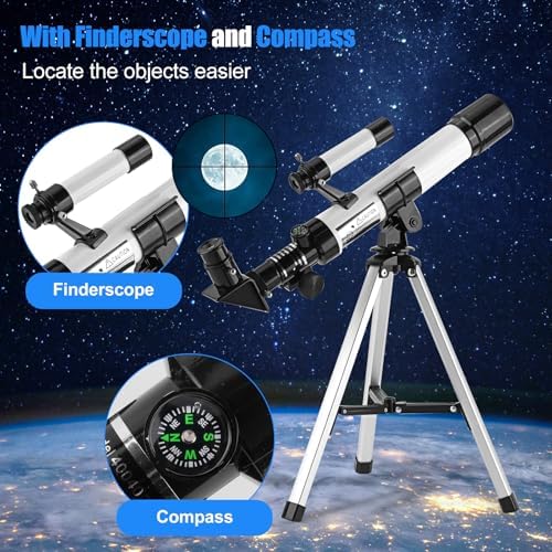 Telescope for Kids & Beginners 40mm Aperture 400mm AZ Mount - Image 3