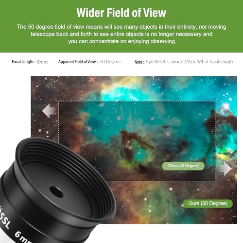 Astromania 13mm 1.25 Inch Plossl Telescope Eyepiece - Bundle with - 6mm/40mm 1.25 Inch Plossl Telescope Eyepiece - Image 5