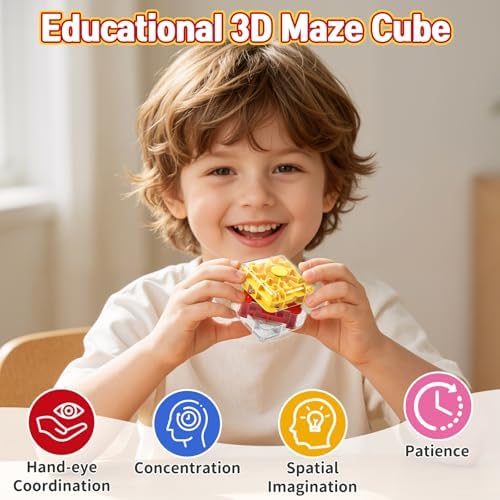 2-in-1 Fidget Spinner Maze Cube 3D Puzzle Brain Teaser 3 Level - Image 2