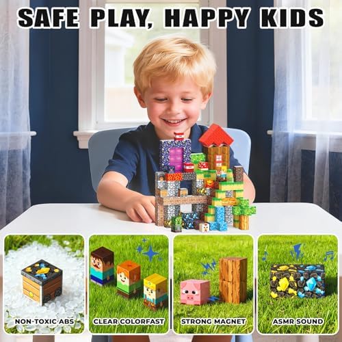 Magnetic Blocks, 400PCS Toys Building Cube Birthday Gifts for Kids - Image 6