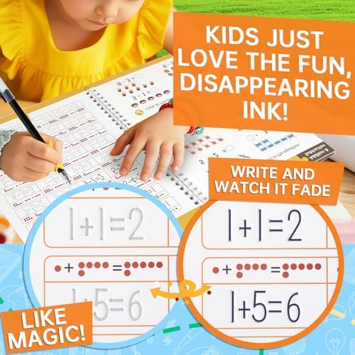 KAK Magic Grooved Writing Practice 6 Books Ages 3-8 w/Pen Grips - Image 4