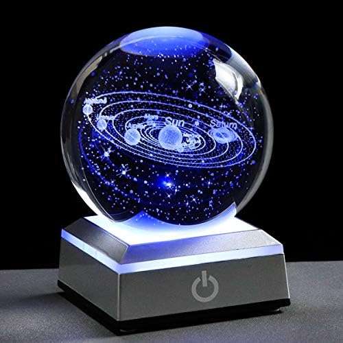 Qianwei 3D Solar System Model Crystal Ball Astronomy Gifts Men Space Decor by QianweiCrystal