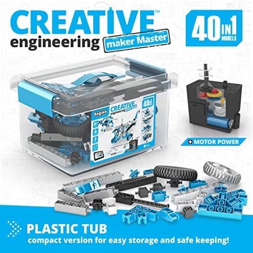 Engino Creative Engineering Kit, 40 Motorized Models for Kids 8+, Bulding Kit, Creative STEM Toys, STEM Projects for Young Inventors, Learning & Education Toys, Gift for Boys & Girls - Image 2