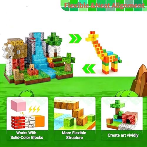 100PCS Magnetic Cube Building Blocks, STEM Educational Toy Ages 3-8 - Image 4