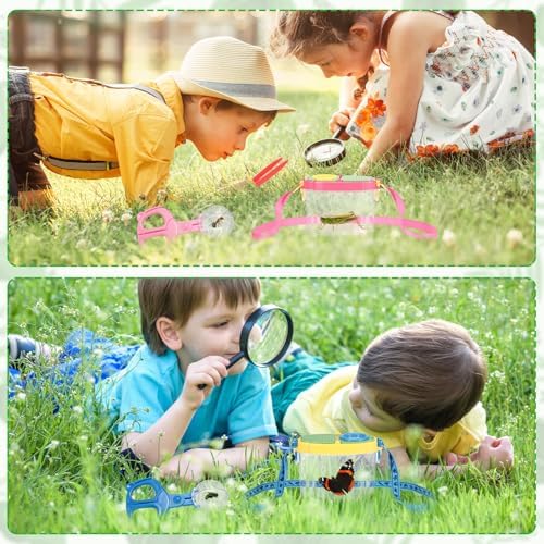 Halloscume 4 Set Kid Bug Catcher Kit, Insect Viewer with Magnifying Lid - Image 6