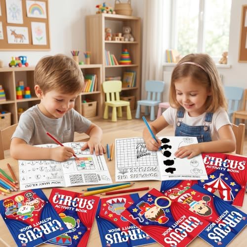 Bulk Circus Activity Books, 48Pcs Mini Game Coloring Book Set for Kids - Image 5