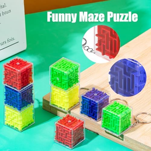 Halloscume Mini 3D Maze Cube Puzzle Box Toy Gift Brain Teaser Party Favors - Image 6