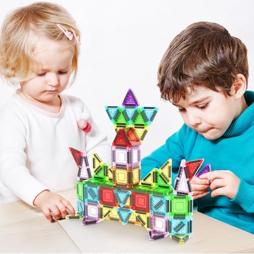 PicassoTiles Nano Magnetic Tiles Travel Set with Storage Tin, Kids Ages 3+ - Image 2