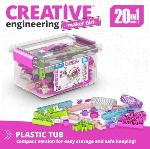 Engino Maker Girl, 20-Model Set, Engineering Kit for Girls 7+, STEM Building Toys, Educational Set, Engaging STEM Toys, Sparks Creativity, Gift for Girls - Image 2