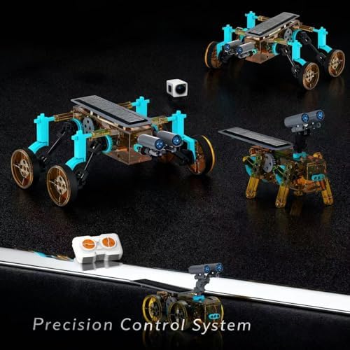 STEM 31-in-1 Educational Solar Remote Control Toy, Suitable for Boys Aged 8-14, Science Experiment Building Block Robot Toy, with Dual-Mode Switching Between Solar Power and Remote Control - Image 6
