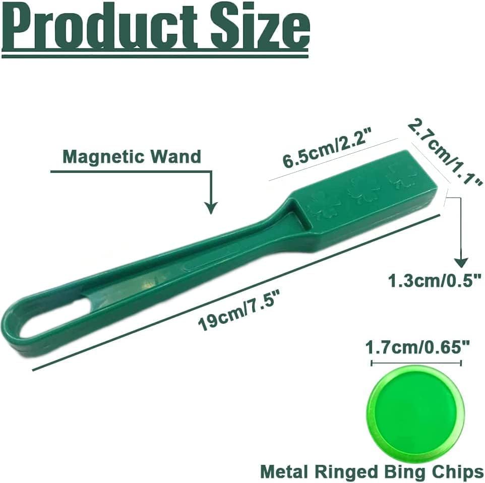 Magnetic Wands and Bingo Chips Game Tokens Educational STEM Kits for Learning, Sensory Bins, Science, Counting & Sorting 5-Pack & 500 Metal Chips - Image 5