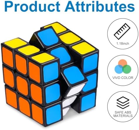 24 Pack Mini Puzzle Cubes, 1.18 Inch 3x3 Mini Magic Cube Bulk Party Favors - Image 2