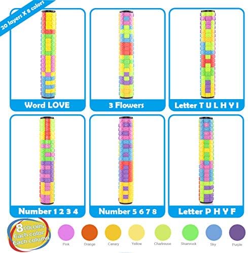 R.Y.TOYS Rotate and Slide Puzzle-Design Patent,Fidget Toys(Restore Order/Create Patterns) 8 Colors,20 Layers-Detach Piece for Quick Play,Brain Teaser,Sensory Toys,Birthday Gifts,Easter Basket Stuffer - Image 2
