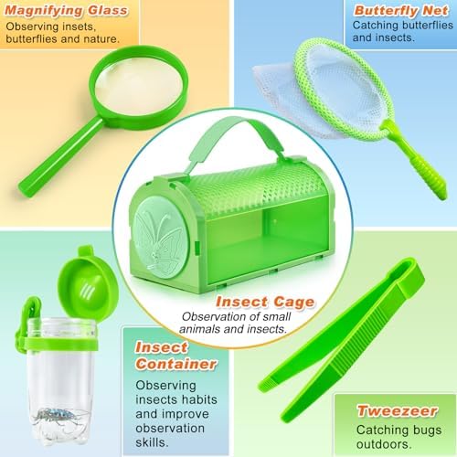 Bug Catcher Kit & Outdoor Explorer Kit for Kids, 10 Pcs Bug Catching Kit - Image 4